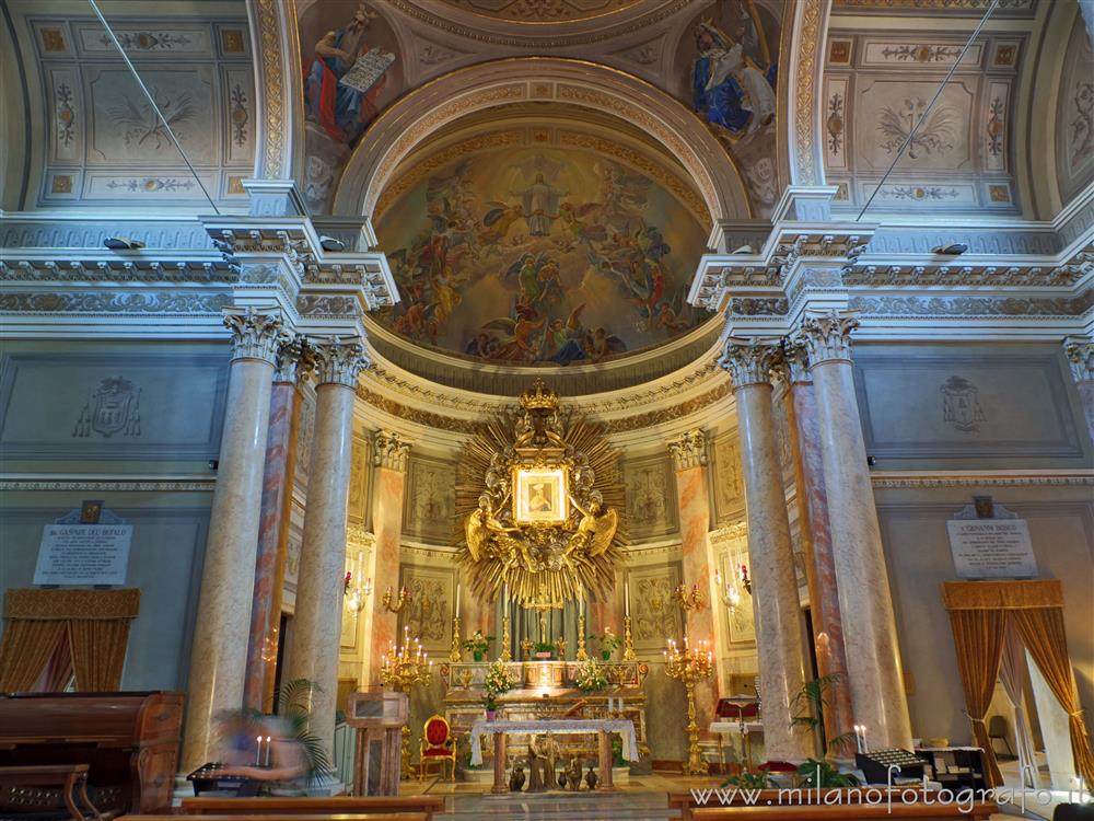 Rimini (Italy) - Back wall of the Sanctuary of Our Lady of Mercy